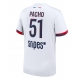 Paris Saint-Germain Willian Pacho #51 Replike Gostujuci Dres 2025-26 Kratak Rukav